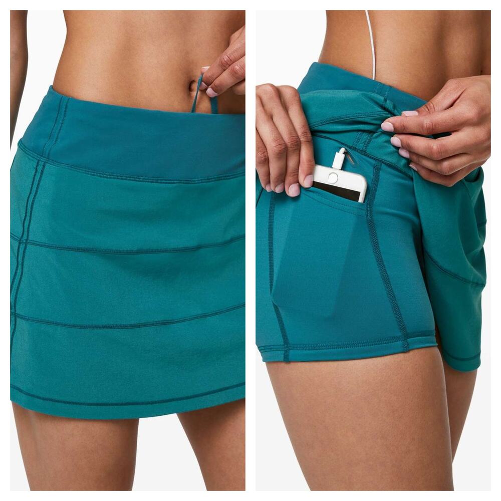 Lululemon Pace Rival Blue Pleated Tennis Skort Size 4 Athleisure W8A79T